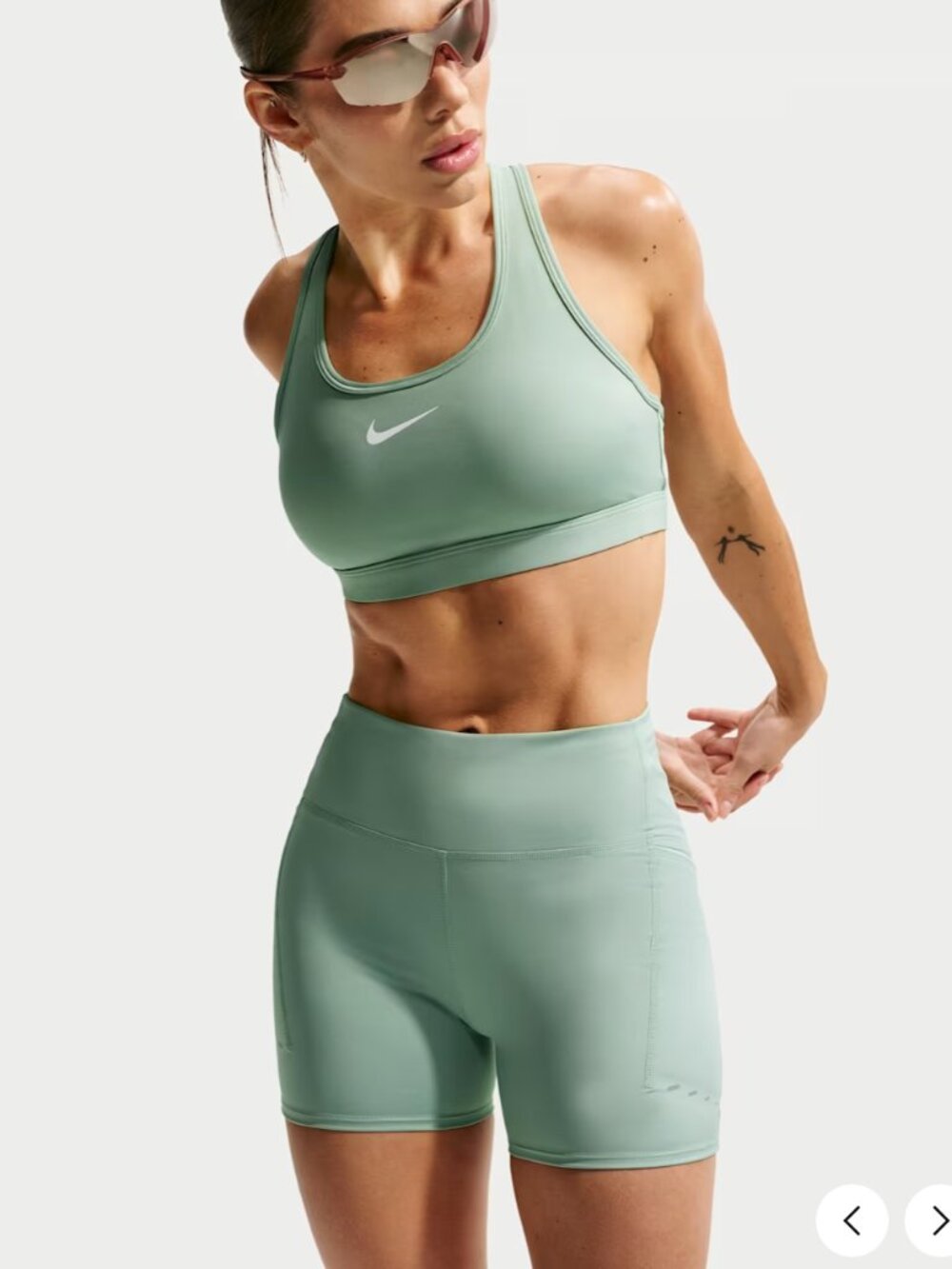 Nike Swift Women's High-Waisted 4" Tight Running Shorts with Pockets, Size Small